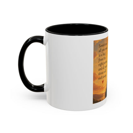 Sunshine Hug Coffee Mug — "Sometimes all you need is a hug..." Inspirational Ceramic Mug (11/15oz)