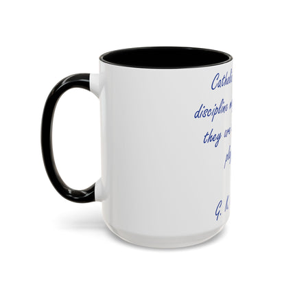 Chesterton Quote Accent Mug – “Walls of a Playground” – 15oz Ceramic