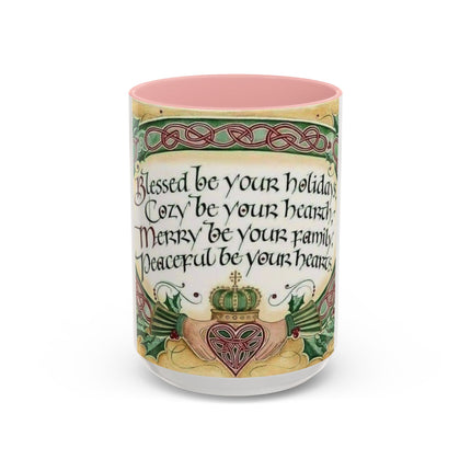 Celtic Holiday Blessings Mug – 15oz Accent for Cozy Gatherings