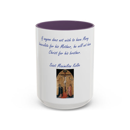 Religious Coffee Mug — Saint Maximilian Kolbe Quote & Sacred Image (11/15oz)