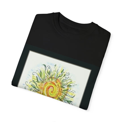 Summer Solstice Tee – Unisex Garment-Dyed Shirt with Sun Design
