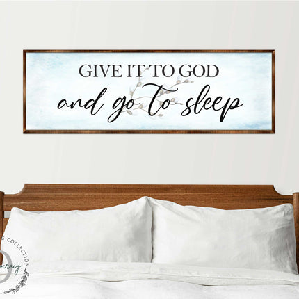 Give It to God - Wooden Religious Decor - Christian Art - Contemporary Sign - Living Room Decor - Farmhouse Decor - Inspirational Wall Art - 310317-2