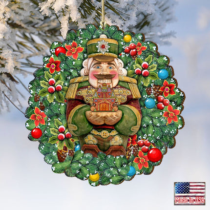 Nutcracker's Wreath Gift Wooden Ornaments by G. DeBrekht - Christmas Decor - 8185321-2