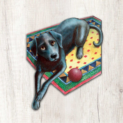 Ready When You Are Black Dog Holiday Outdoor Decor Large Ornament by Laura Seeley - Pets Dog and Cats Decor - 8511017M-2