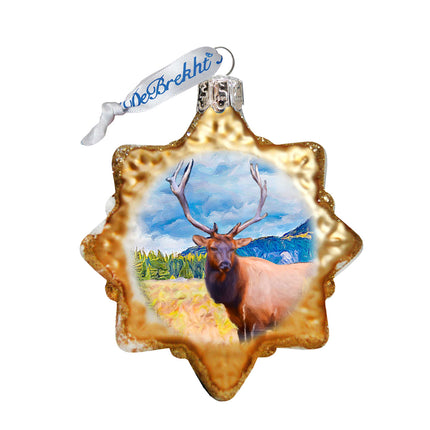 Elk Mercury Glass Ornament by G. DeBrekht - Wildlife Holiday Decor - 775487-4