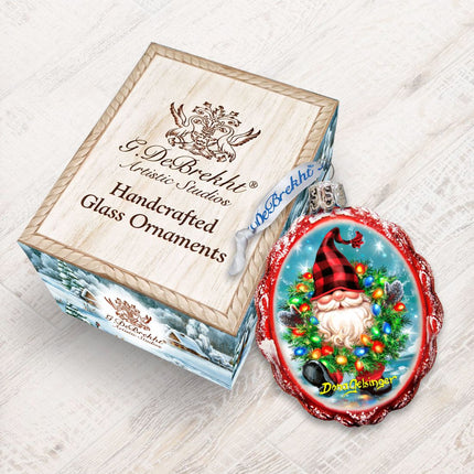 Bright Lights Gnome Dwarf Mercury Glass Ornament by D. Gelsinger - Christmas Decor - 778109-DG-2