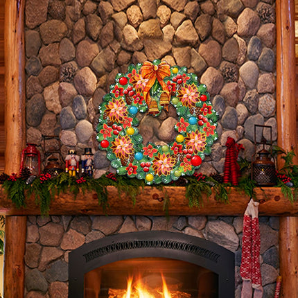 Christmas Holiday Door Wreath by G. DeBrekht - Christmas Decor - 8185307H-1