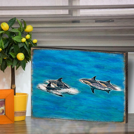 Spearman Shamus Killer Whales Wooden Coastal Wall Art by Nature Wonders - Coastal Sea-Life Decor - 95255B-3