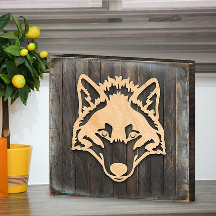 Celtic Wolf Art Wooden Wall Art by Celtic Art - Celtic Decor - 953165B-2