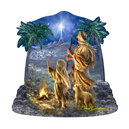 Shepherds Keeping Watching Nativity Door Decor by D. Gelsinger - Nativity Holiday Decor - 8161025H-1838-4