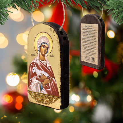 Saint Agnia Religious Christian Sacred Icon Ornament - Inspirational Icon Decor - 87025-3
