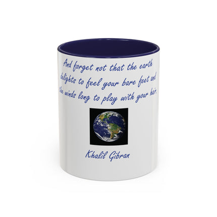 Nature Quote Accent Mug – 11oz Ceramic with Gibran Verse