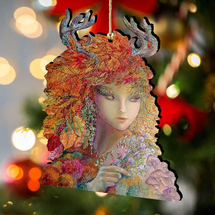Autumn Wooden Ornaments by Josephine Wall - Thanksgiving Halloween Decor - 845611-JW-3