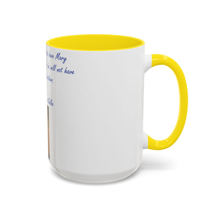 Saint Kolbe Accent Mug – 15oz Ceramic Cup for Marian Devotion