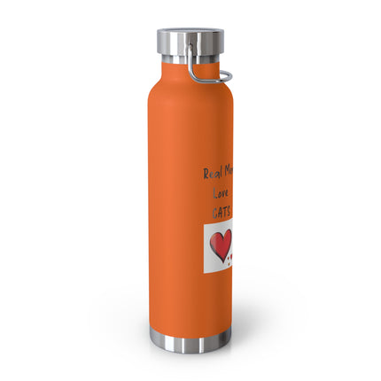22oz Copper Thermos – Cat Dad Quote – Travel Bottle