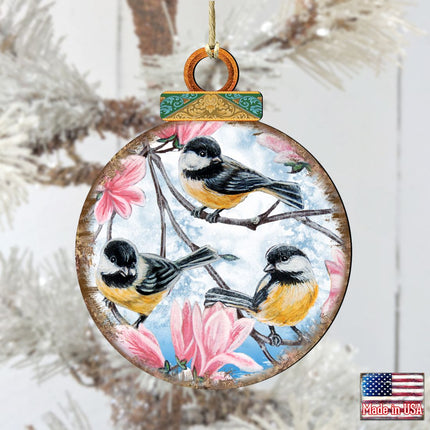 Birds Ball Wooden Ornaments by G. DeBrekht - Christmas Decor - 8025222-1