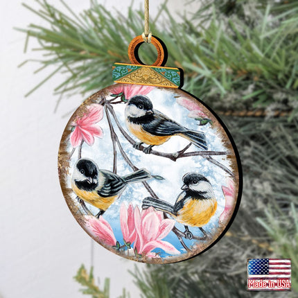 Birds Ball Wooden Ornaments by G. DeBrekht - Christmas Decor - 8025222-2