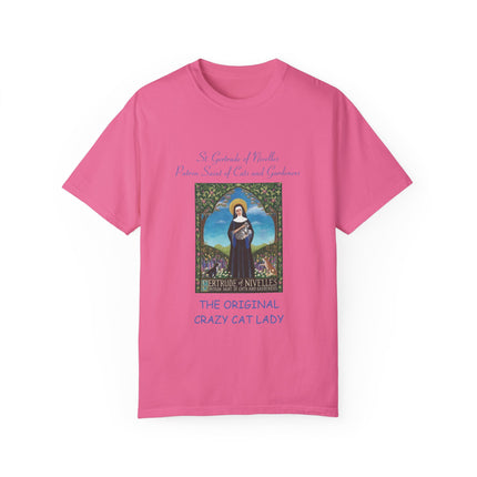 Saint Gertrude Cat Lady Tee – Unisex, Whimsical Design