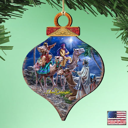 The Magic Wrap Christmas Wooden Ornaments by Gelsinger - Christmas Santa Snowman Decor - 8031024-1810-1