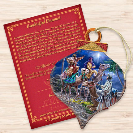 The Magic Wrap Christmas Wooden Ornaments by Gelsinger - Christmas Santa Snowman Decor - 8031024-1810-3