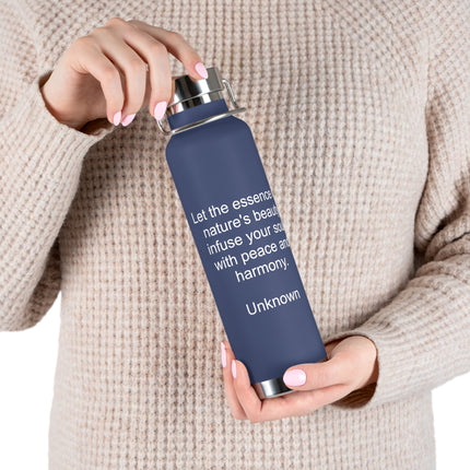 22oz Insulated Bottle — "Let the essence of nature's beauty" Inspirational Quote