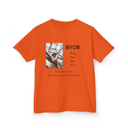 Kids BYOB Tee – “Bring Your Own Book” – Heavy Cotton T-Shirt