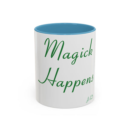 Magick Happens Accent Mug – 11oz Ceramic Cup for Spellwork & Tea