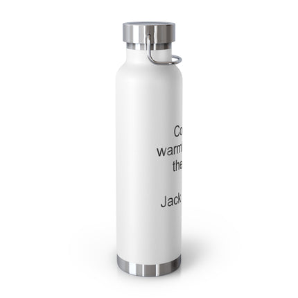 Insulated Water Bottle – “Cocoa’s warmth defies the cold.” Jack London Quote, 22oz
