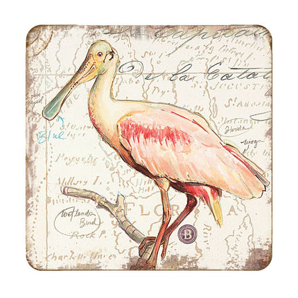Bird Wooden Cork Coasters Gift Set of 4 by Nature Wonders - Nature Wildlife Decor  - 8198624C-S4-3
