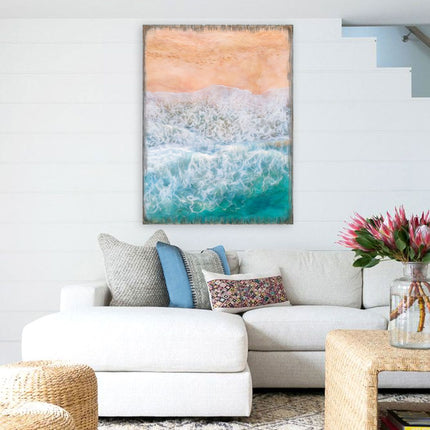 Ocean Shore Art Wooden Wall Art by Nature Wonders - Nature Wildlife Decor  - 95397B-3
