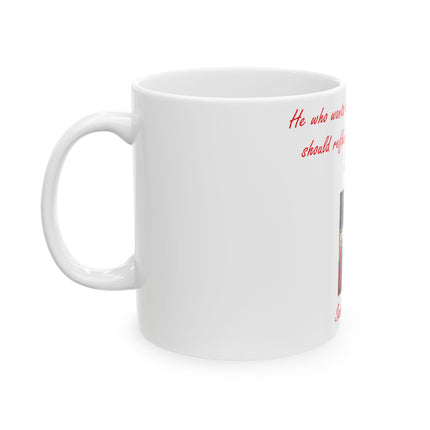 Saint Faustina Quote Mug – Reflect on Jesus – 11oz Ceramic