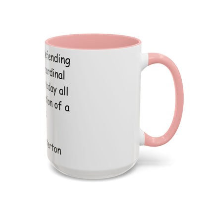 Defend Virtue Mug – 15oz Accent Ceramic | G.K. Chesterton Quote