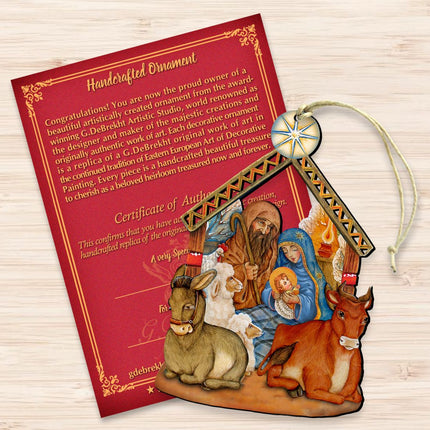 Nativity Christmas Wooden Ornaments by G. DeBrekht - Nativity Holiday Decor - 8114030-3
