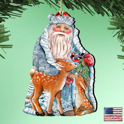 Winter Treasure Christmas Wooden Ornaments by G. DeBrekht - Christmas Santa Snowman Decor - 8114500-1