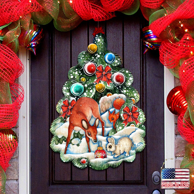 Forest Christmas Tree Holiday Door Decor by G. DeBrekht - Christmas Decor - 8119182H-0