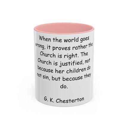 Inspirational Quote Coffee Mug - Chesterton Wisdom - 11oz Gift