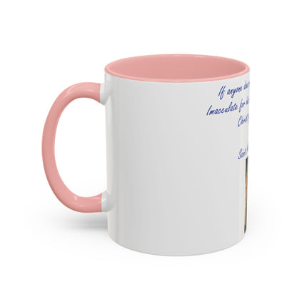 Saint Kolbe Quote Mug – 11oz Accent Ceramic Cup for Marian Devotion