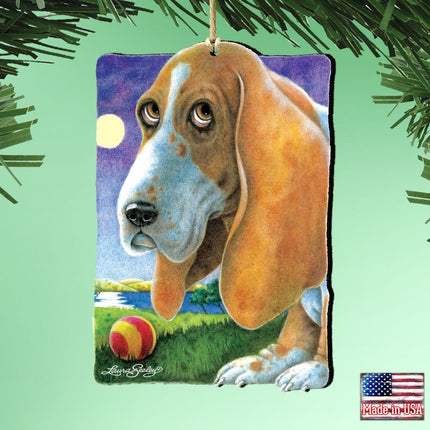 Just Baby Steps to The Bay Wooden Ornaments by Laura Seeley - Pets Dog and Cats Decor - 8511022-LS-2