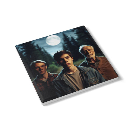 Mystical Forest Night Ceramic Coaster - Perfect for Home Décor & Gifts