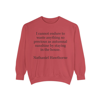 Sweatshirt — Nathaniel Hawthorne Autumn Quote Cozy Pullover