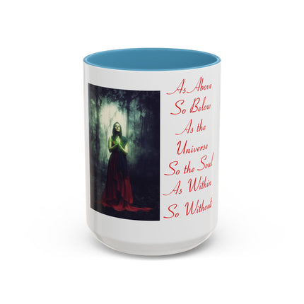 Mystical Accent Mug – “As Above So Below” Wiccan Design, 15oz