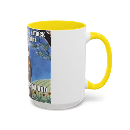 Accent Coffee Mug – Cat & Saint Humor – 15oz Gift Idea