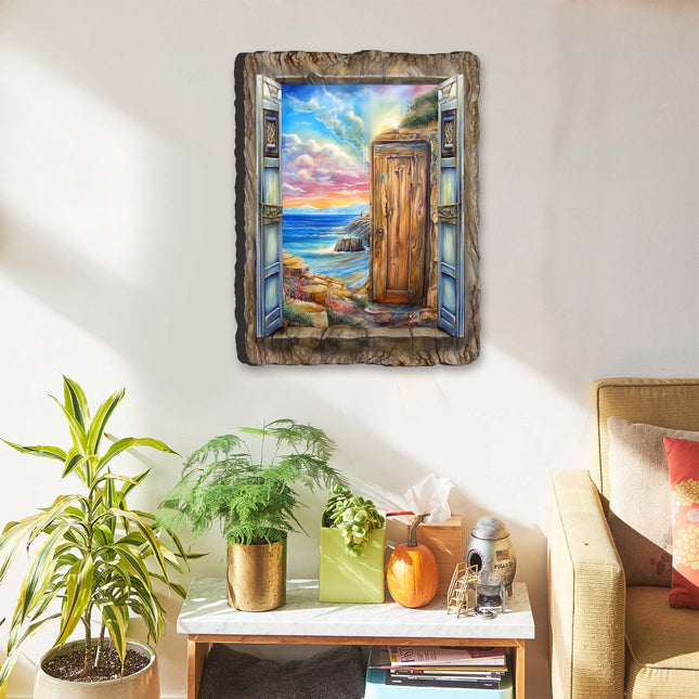 Coastal Serenity Window Wall Art by G. DeBrekht Coastal Decor - 8492106W-0