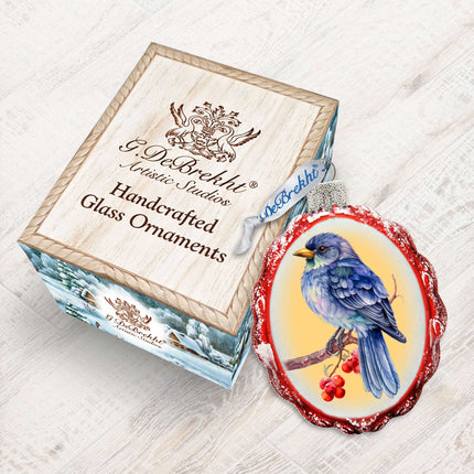 Bluebird Mercury Glass Ornaments by G. Debrekht - Wildlife Holiday Decor - 776006-3