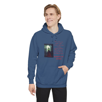 Witch Healer Hoodie — "Blessed Be the Witches" Meditative Witch Prayer Design