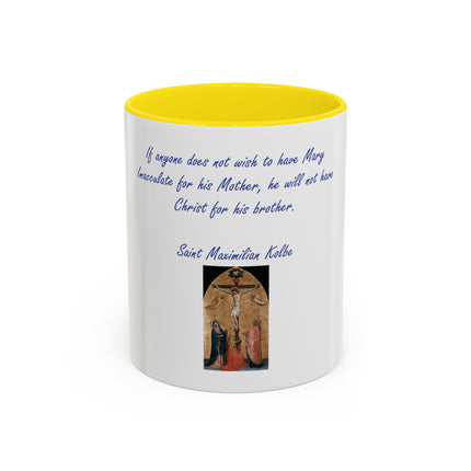 Religious Coffee Mug — Saint Maximilian Kolbe Quote & Sacred Image (11/15oz)