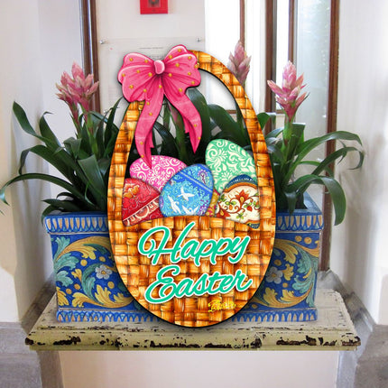 Easter Basket Easter Door Decor by G. DeBrekht - Easter Spring Decor - 8185309H-1