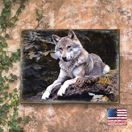 Wolf Art Wooden Wall Art by Nature Wonders - Nature Wildlife Decor  - 95287B-1