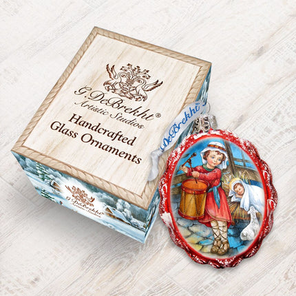 Drummer Boy Mercury Glass Ornament by G. DeBrekht - Nativity Holiday Decor - 773033-2