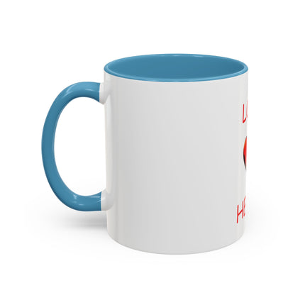Love Heals Accent Coffee Mug — 11/15oz Heart Healing Gift